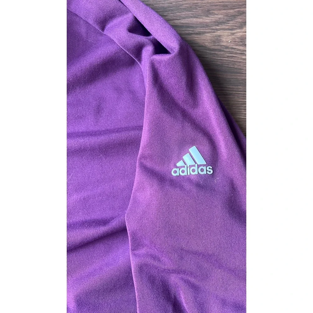 Adidas Golf Mens XL Purple Quarter Zip Pullover Long Sleeve Performance Shirt